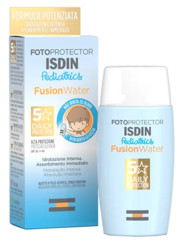 Isdin fotoprotector pediatric fusion water - crema solare viso pediatrica con protezione molto alta spf 50+ - 50 ml Isdin fotoprotector pediatric fusion water - crema solare viso pediatrica con protezione molto alta spf 50+ - 50 ml