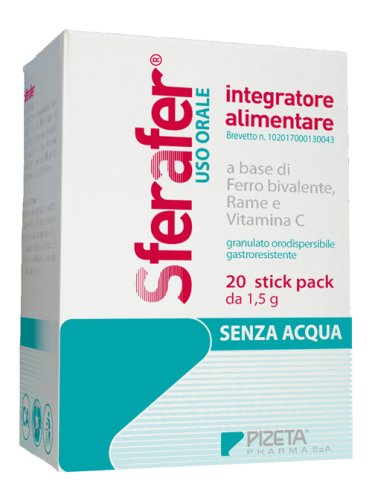 Sferafer integratore di ferro e rame 20 stick