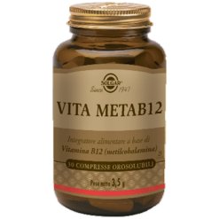 Solgar Vita MetaB12 - Integratore di Vitamina B12 - 30 Tavolette Orosolubili