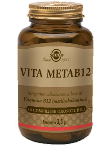 Solgar vita metab12 - integratore di vitamina b12 - 30 tavolette orosolubili