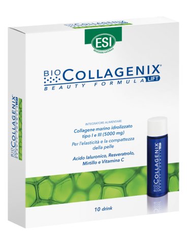 Esi biocollagenix - integratore di collagene marino per la cura della pelle - 10 drink x 30 ml