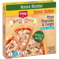 SCHAR SURGELATI PIZZA PROSCIUTTO & FUNGHI BONTA'ITALIA 2 PEZZI X 390 G