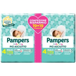 Pampers Baby Dry - Pannolini Downcount Taglia 4 - 38 Pezzi 