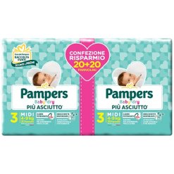 Pampers Baby Dry - Pannolini Mini Taglia 3 - 40 Pezzi