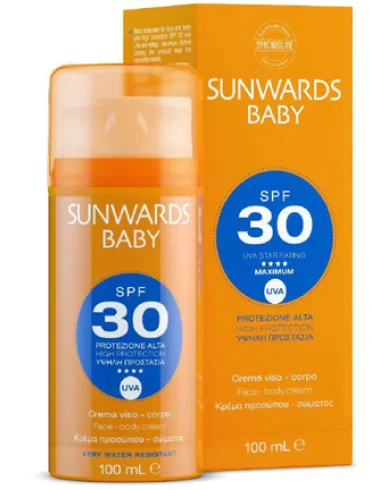 Sunwards baby face e body cream spf 30 100 ml Sunwards baby face e body cream spf 30 100 ml