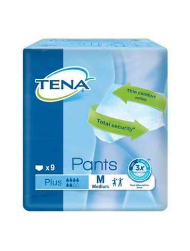 Pannolone pull-up tena pants plus taglia medium 9 pezzi