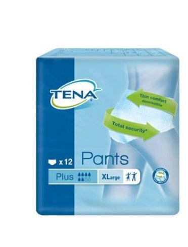 Pannolone pull up tena pants plus taglia extra large 12 pezzi