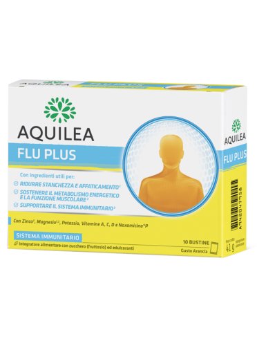 Aquilea flu plus - integratore per difese immunitario - 10 bustine