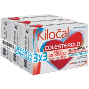 Kilocal Colesterolo - Integratore per il Controllo del Colesterolo e Trigliceridi - 30 Compresse