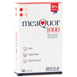 MeaQuor 1000 - Integratore di Omega 3 per il Benessere Cardiovascolare - 30 Capsule