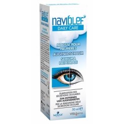 NaviBlef Daily Care - Schiuma per Rimozione delle Secrezioni Oculari da Palpebre e Ciglia - 50 ml