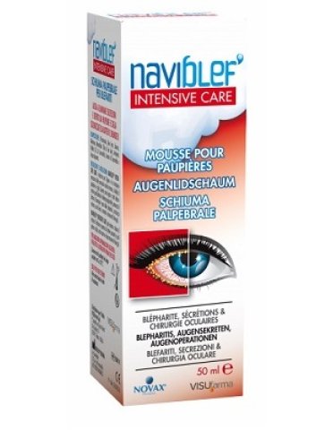 Naviblef intensive care - schiuma per la rimozione di secrezioni oculari dalle palpebre e dalle ciglia - 50 ml