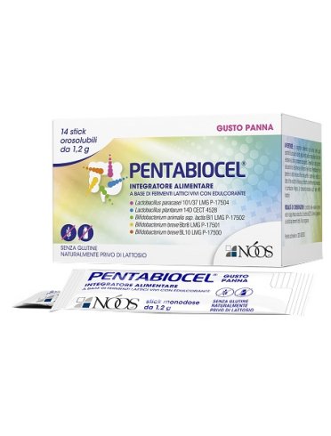 Pentabiocel - integratore di fermenti lattici - 14 stick gusto panna