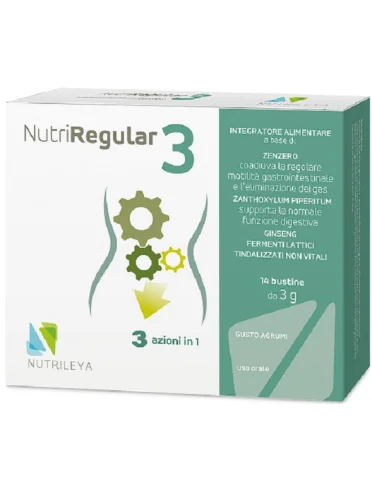 Nutriregular 3 integratore motilità intestinale 14 bustine Nutriregular 3 integratore motilità intestinale 14 bustine
