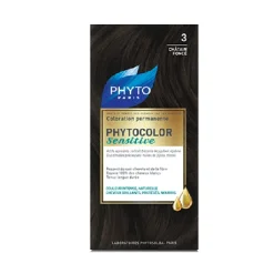 PHYTOCOLOR SENSITIVE 3 CASTANO SCURO 1 LOZIONE LIQUIDA 60 ML+ 1 CREMA 40 ML + 1 BALSAMO 12 ML + FOGLIETTO DI ISTRUZIONI+ GUANTI LATTICE