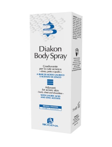 Biogena diakon body spray - trattamento esfoliante per pelle acneica - 75 ml