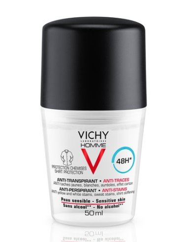 Vichy homme - deodorante uomo anti-macchie roll-on - 50 ml