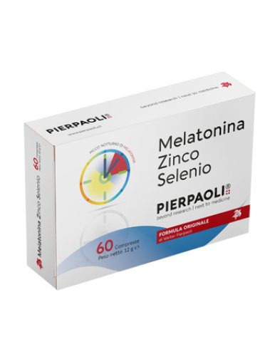 Pierpaoli melatonina zinco selenio - integratore per favorire il sonno e il rilassamento - 60 compresse