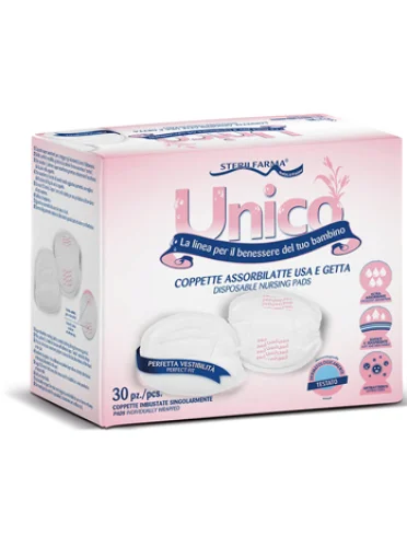 Unico coppette assorbilatte usa e getta 30 pezzi Unico coppette assorbilatte usa e getta 30 pezzi