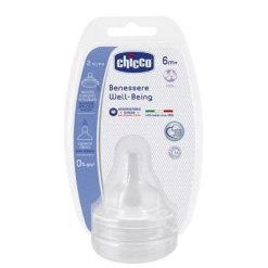 Chicco Well Being Tettarella Silicone Flusso Pappa 6m+ 2 Pezzi