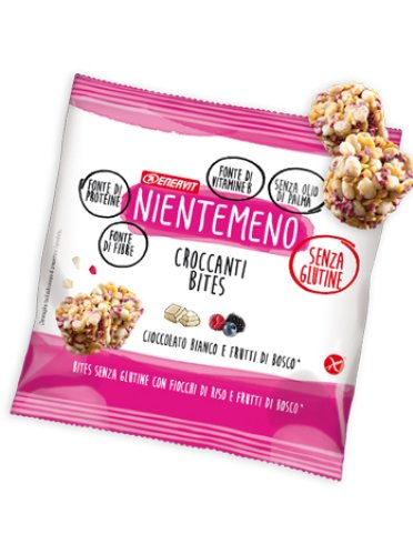 Enervit nientemeno - bites croccanti gusto cioccolato bianco e frutti di bosco - 5 buste x 22 g