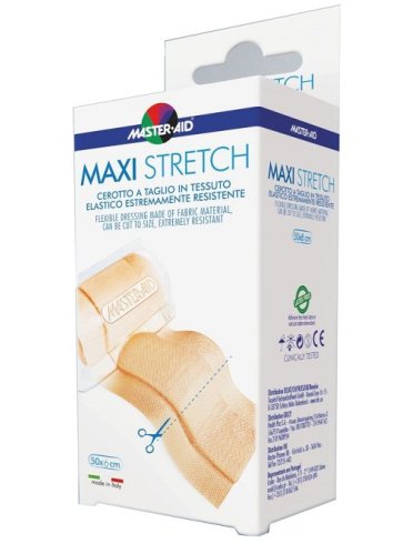 Master-aid stretch cerotto a taglio in tessuto elastico resistente 50 x 6 cm