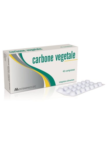 Carbone vegetale - integratore per regolarità intestinale - 40 compresse