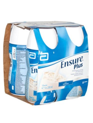 Ensure plus - integratore di vitamine e minerali - gusto vaniglia 4 bottiglie x 200 ml