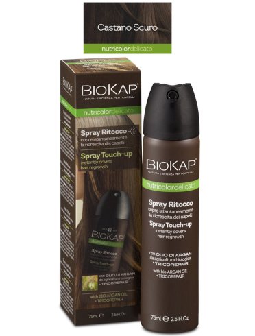 Biokap nutricolor delicato - spray ritocco capelli colore castano scuro - 75 ml