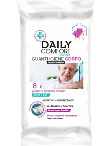 Daily comfort senior guanto detergente 8 pezzi