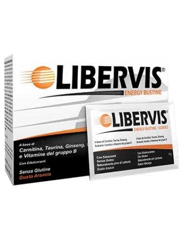 Libervis energy - integratore tonico energetico gusto arancia - 20 bustine Libervis energy - integratore tonico energetico gusto arancia - 20 bustine
