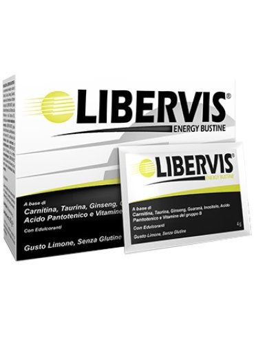 Libervis energy - integratore tonico energetico gusto limone - 20 bustine