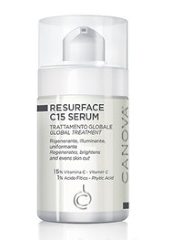 Canova resurface c15 serum - siero viso rigenerante illuminante - 30 ml