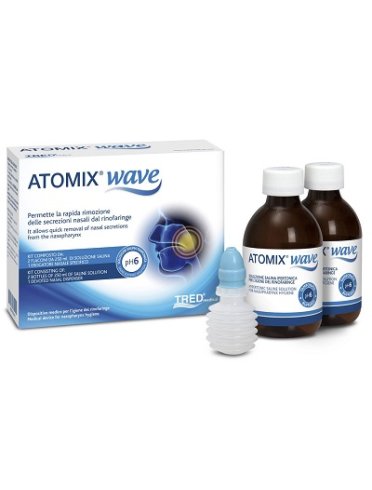 Atomix wave dispositivo igiene rinofaringea con erogatore e terminale nasale 2x250 ml 