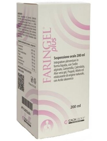 Faringel plus - integratore per il trattamento del reflusso gastro-esofageo con acido ialuronico - 200 ml Faringel plus - integratore per il trattamento del reflusso gastro-esofageo con acido ialuronico - 200 ml