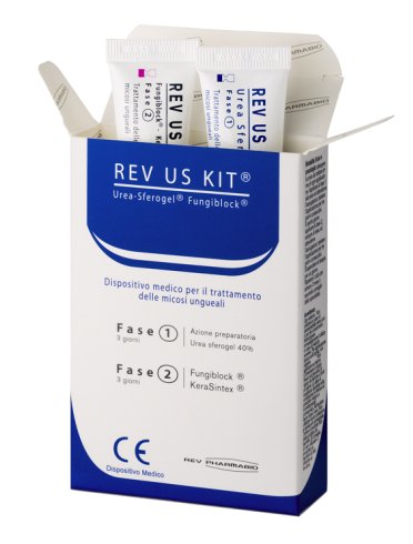 Rev us kit - trattamento bifasico per onicomicosi unghie - 2 smalti x 15 ml