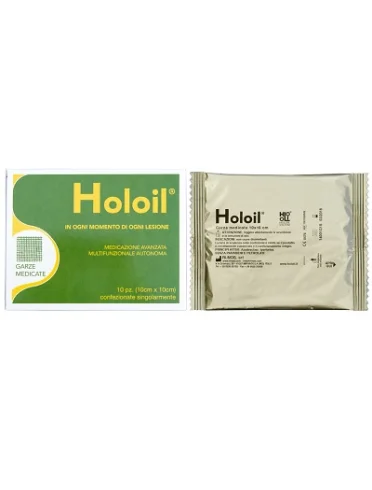 Holoil medicazione garza 10x10cm 10 pezzi Holoil medicazione garza 10x10cm 10 pezzi
