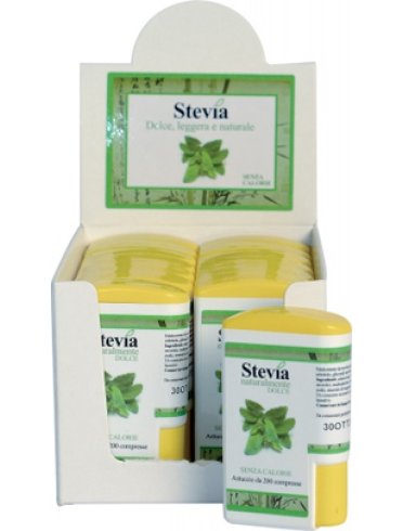 Stevia edulcorante 200 compresse display contenente 14 dispenser