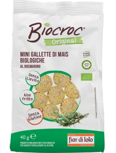 Biocroc mini gallette di mais rosmarino bio 40 g Biocroc mini gallette di mais rosmarino bio 40 g