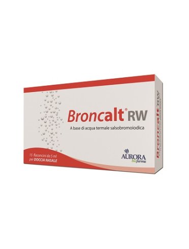 Broncalt rw - soluzione con acqua termale per doccia nasale - 15 flaconcini x 5 ml