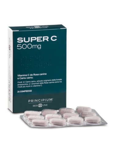 Principium super c 500 mg - integratore di vitamina c per difese immunitarie - 24 compresse