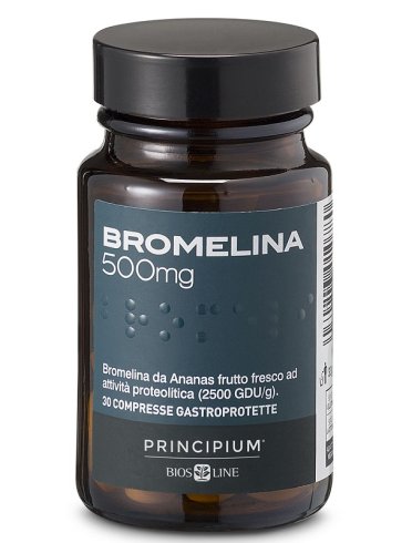 Principium bromelina 500 mg - integratore per microcircolo - 30 compresse 