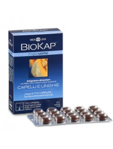 Biokap anticaduta miglio uomo con tricofoltil 60 capsule Biokap anticaduta miglio uomo con tricofoltil 60 capsule
