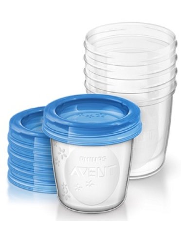 Avent set vasetti conservalatte 5 pezzi x 180 ml