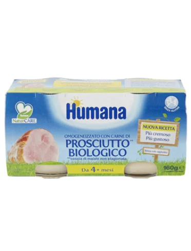 Humana omogeneizzato prosciutto bio 2 vasetti 80 g Humana omogeneizzato prosciutto bio 2 vasetti 80 g
