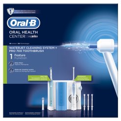 Oral-B Center WaterJet - Kit per Pulizia Dentale Spazzolino Elettrico Oral-B Pro 700 + Idropulsore WaterJet