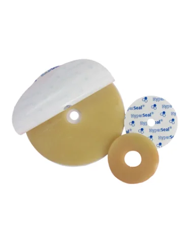 Anelli in idrocolloide hyperseal adesivi protettivi per pellle peristomale con miele di manuka diametro esterno 50mm diametro interno foro 19mm spessore 2,5 mm 20 pezzi Anelli in idrocolloide hyperseal adesivi protettivi per pellle peristomale con miele di manuka diametro esterno 50mm diametro interno foro 19mm spessore 2,5 mm 20 pezzi