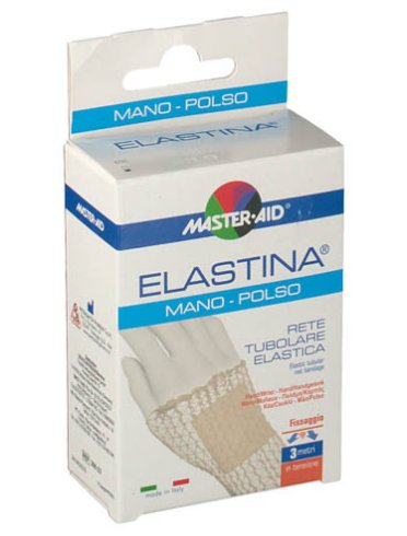 Rete tubolare elastica ipoallergenica master-aid elastina mano/polso 3 mt in tensione calibro 3 cm