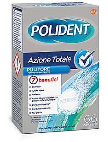 Polident azione totale - compresse pulenti per protesi dentarie - 66 compresse Polident azione totale - compresse pulenti per protesi dentarie - 66 compresse