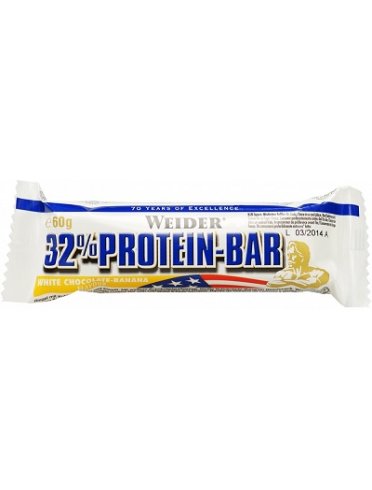 Weider 32% protein barretta banana/cioccolato bianco 60 g